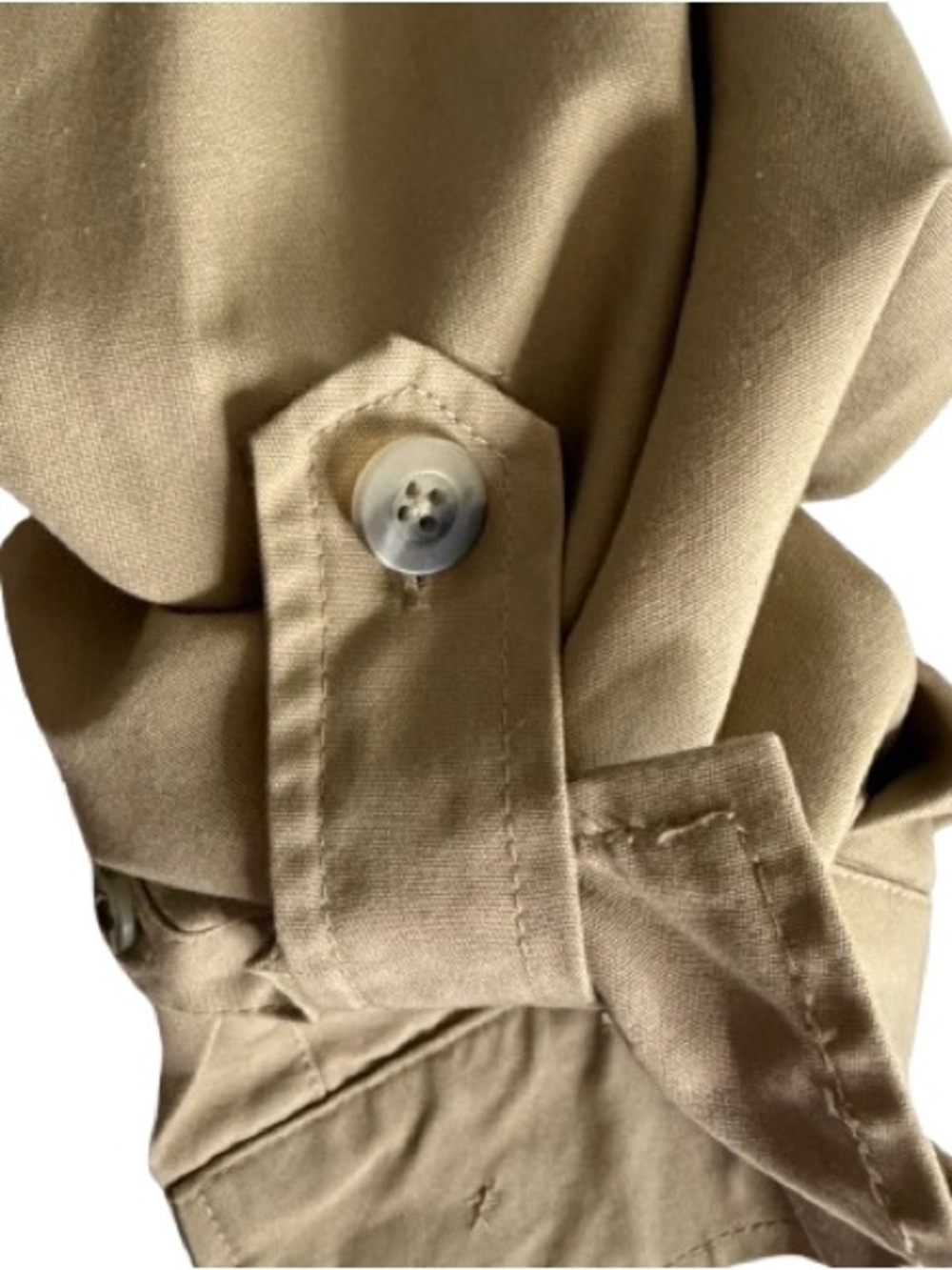 TravelSmith Women’s Khaki Cotton Safari Jacket Size L Bush Poplin Utility Cargo - Picture 8 of 8